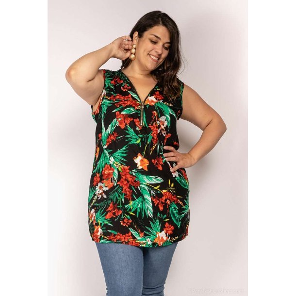 Plus+ Blomstret top