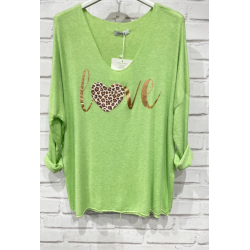 Bluse i angora og uld