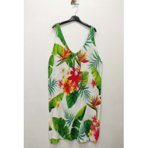 Plus+ Blomstret kjole i strik