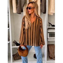 Bluse med v-udsk�ring