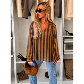 Bluse med v-udsk�ring
