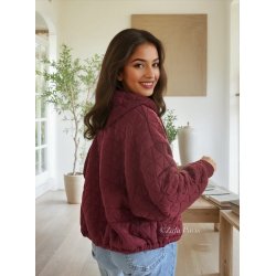 Quitet jakke med hoodie og lynl�s