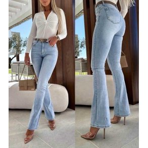 Jeans med h�j talje og pushup effekt