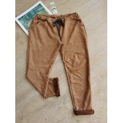 Plus+ Bukser i "ferskenskind" med for lommer