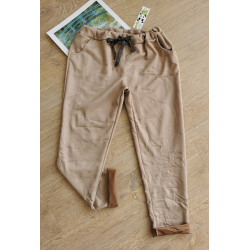 Plus+ Bukser i "ferskenskind" med for lommer