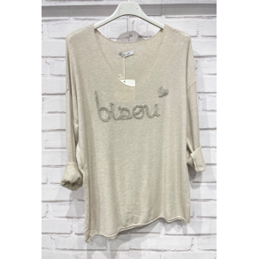 Bluse i angora og uld