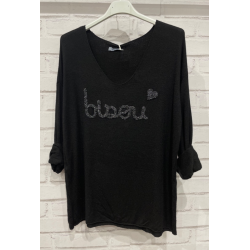 Bluse i angora og uld