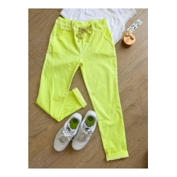 Plus+ Bukser i neon farver med masser af strk