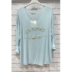 Bluse i angora og uld