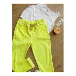 Plus+ Bukser i neon farver med masser af strk