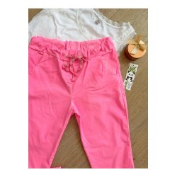 Plus+ Bukser i neon farver med masser af strk