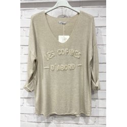 Bluse i angora og uld