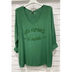 Bluse i angora og uld