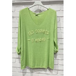 Bluse i angora og uld